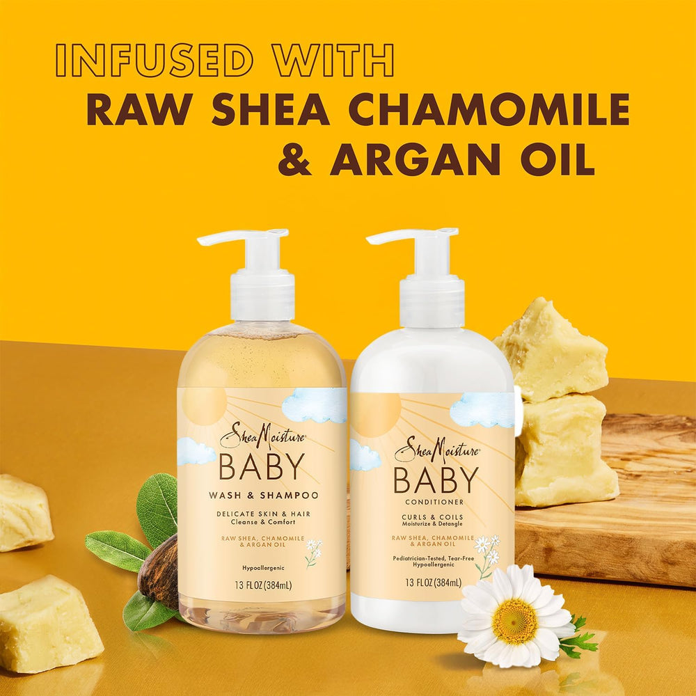 Acondicionador Curls & Coils para rizos y cabello texturizado del bebé.