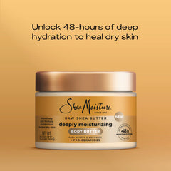 SheaMoisture crema corporal textura cremosa se absorbe rápido.