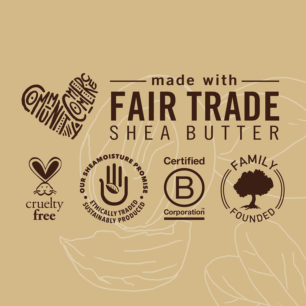 Fair Trade Shea Butter label highlights ethically sourced ingredients