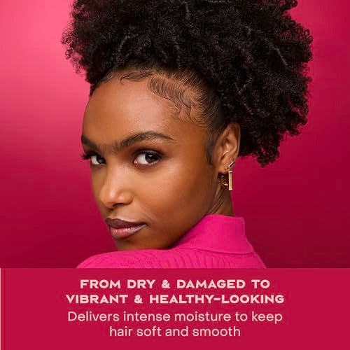Cuidado diario para cabello seco con SheaMoisture sin químicos agresivos.