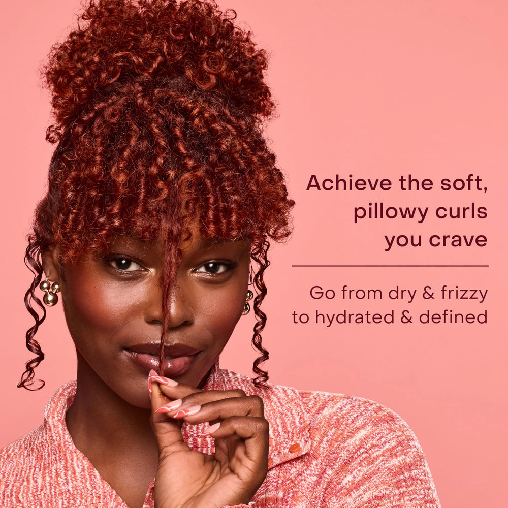 SheaMoisture defining gel on styled curls demonstrates lasting shape.