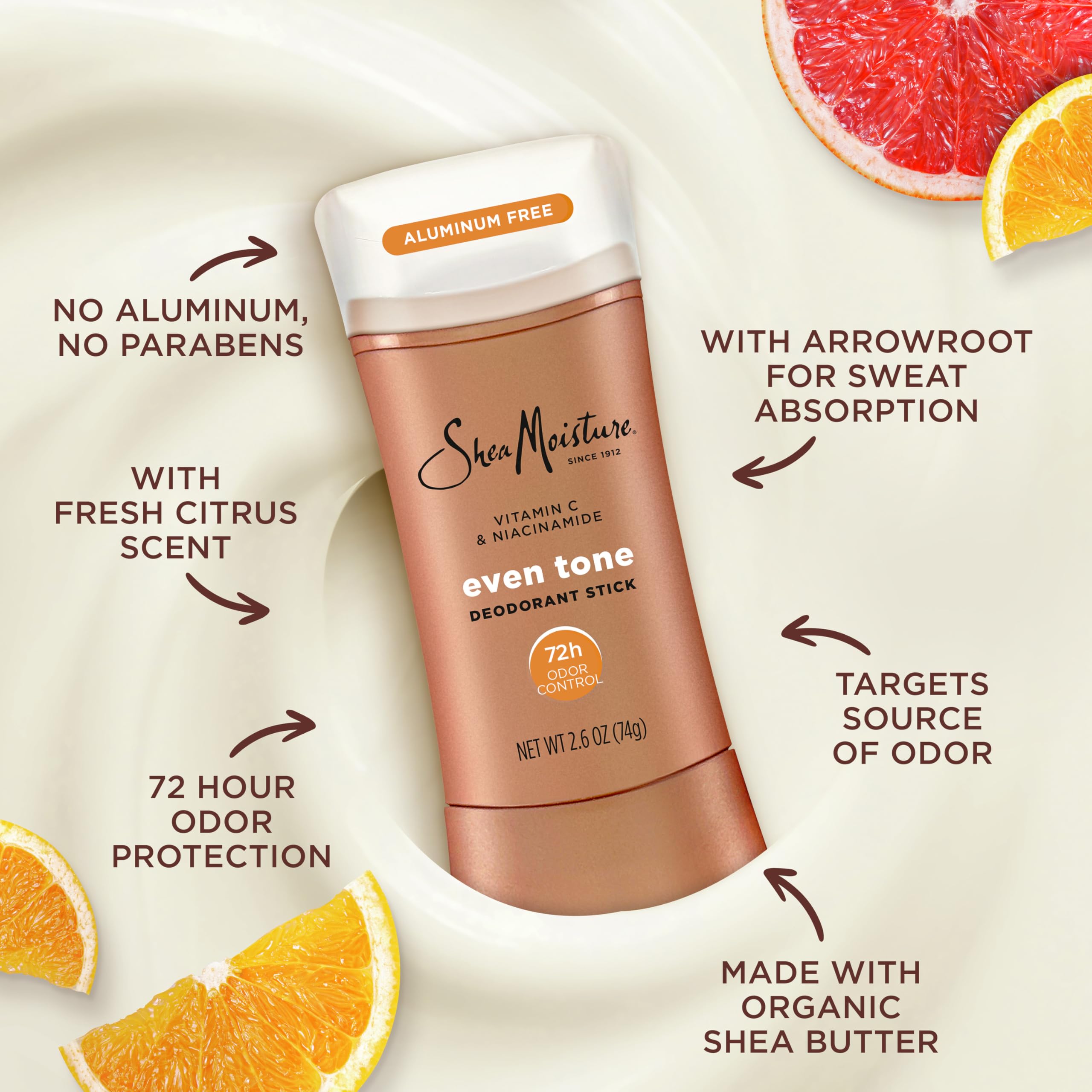 Aplicación invisible de SheaMoisture Desodorante sin manchas