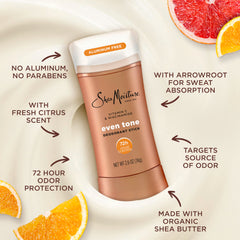 Aplicación invisible de SheaMoisture Desodorante sin manchas