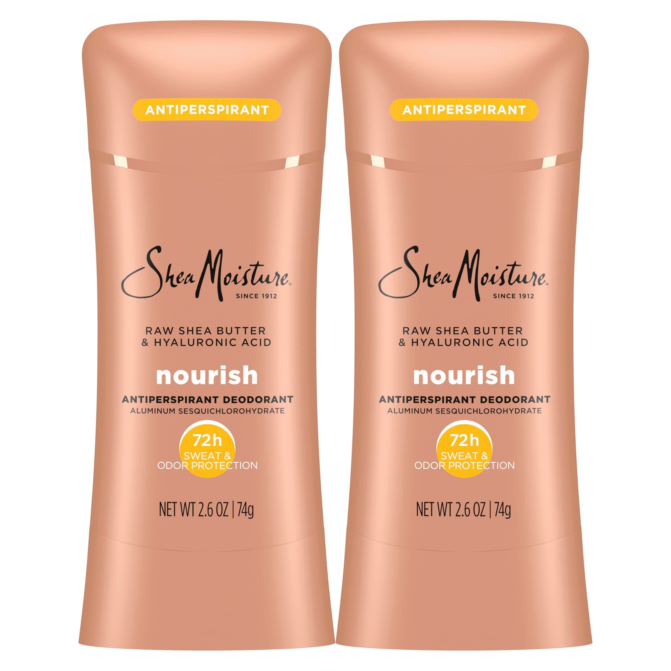 Desodorante SheaMoisture en stick con karité crudo y textura cremosa para piel seca.