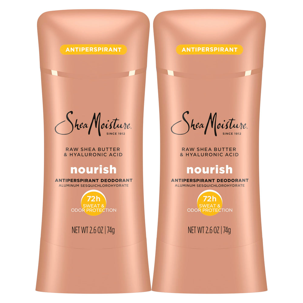 Desodorante SheaMoisture en stick con karité crudo y textura cremosa para piel seca.