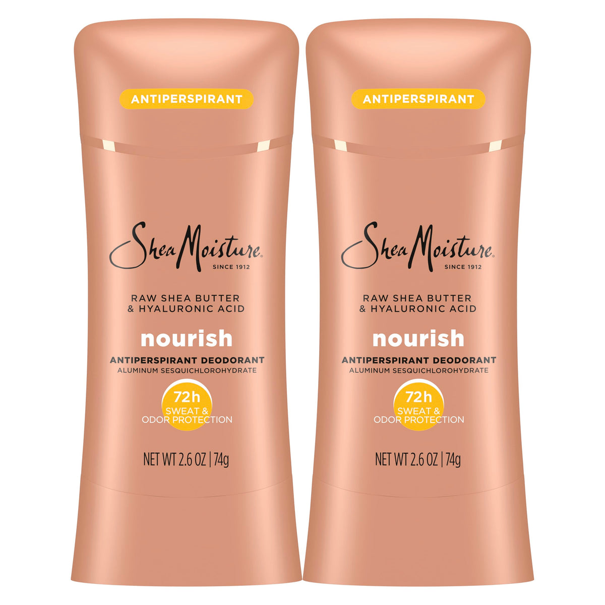 Desodorante SheaMoisture en stick con karité crudo y textura cremosa para piel seca.