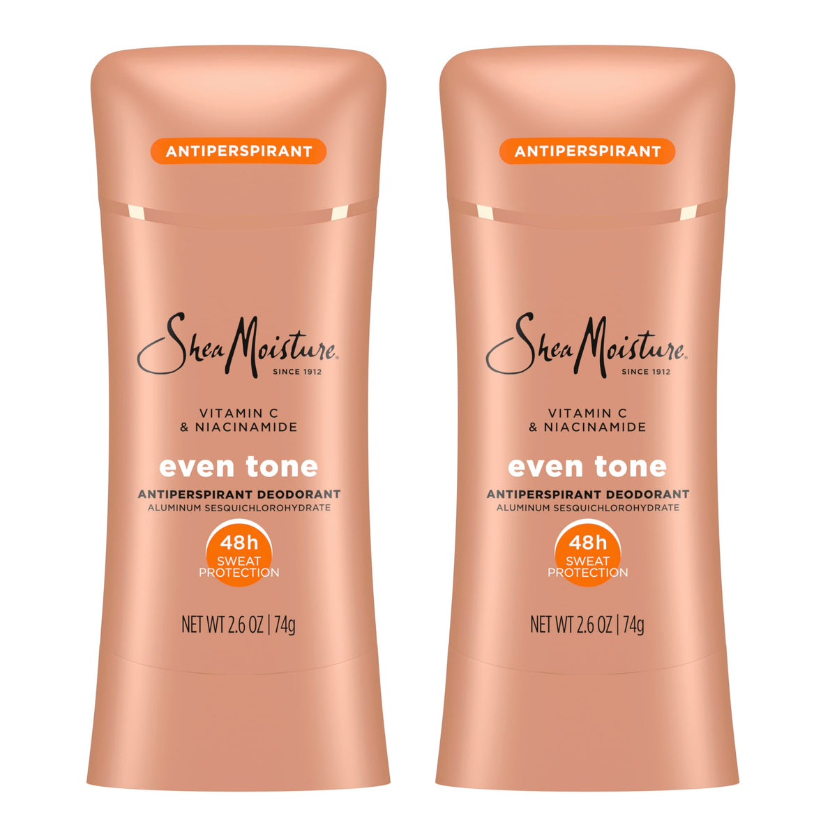 SheaMoisture Even Tone deodorant stick front view showing smooth glide