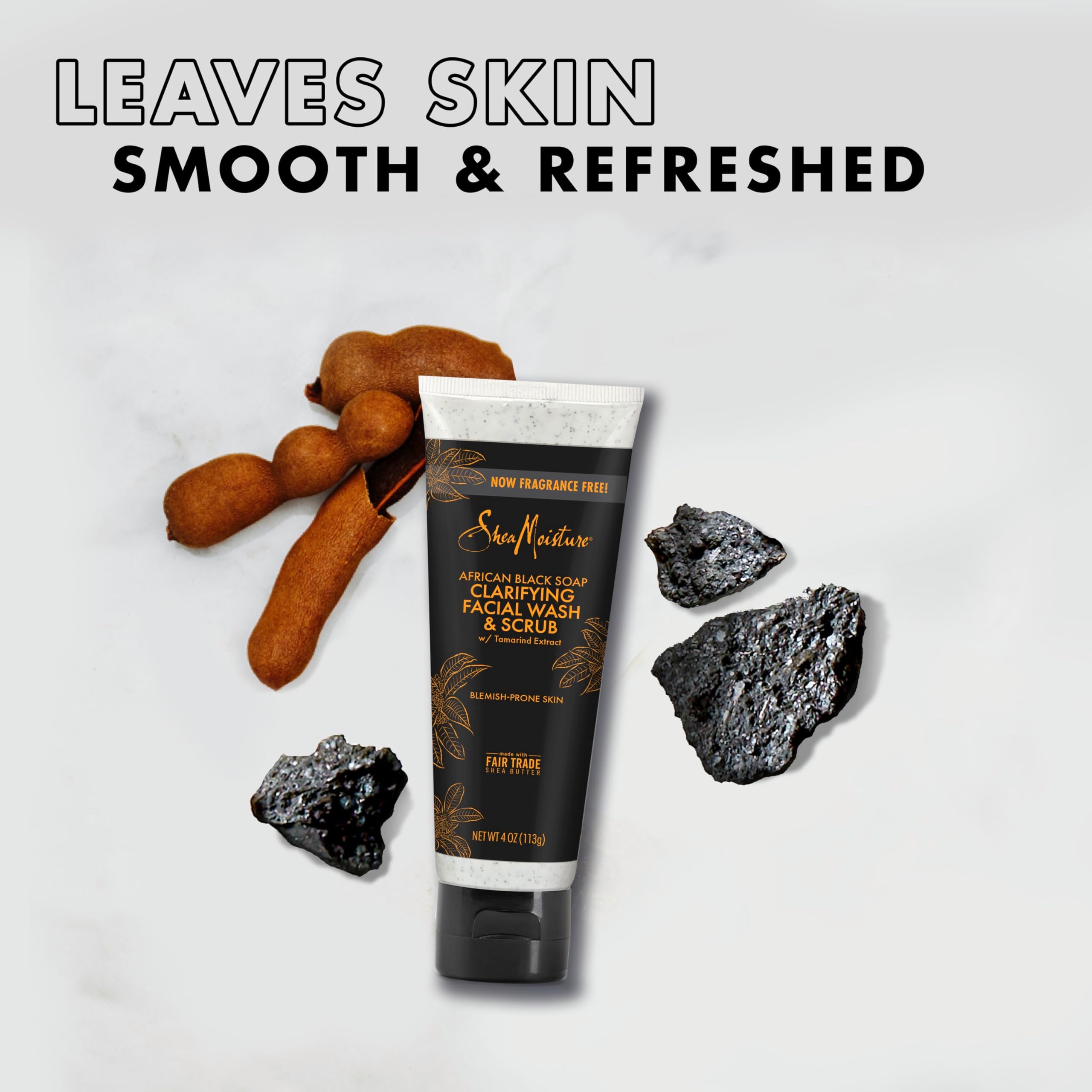 Extracto de tamarindo en SheaMoisture ayuda a renovación suave de la piel.