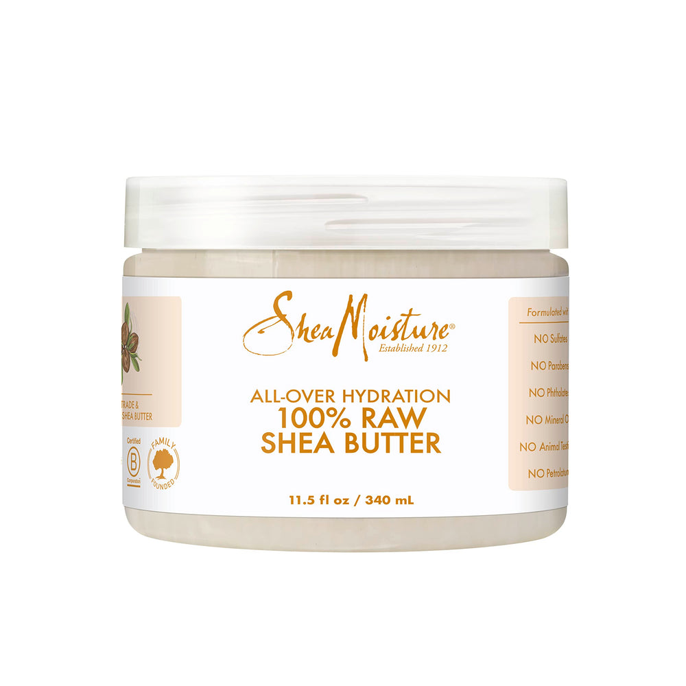 SheaMoisture frente del envase, hidratación multiuso para piel seca