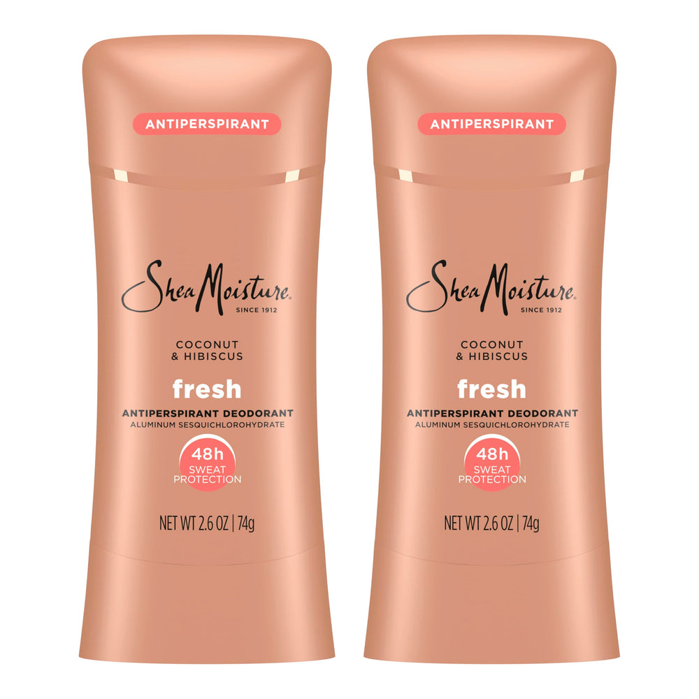Sheamoisture Fresh Coconut Hibiscus antiperspirant stick for long-lasting freshness.