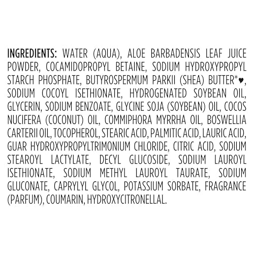 SheaMoisture gel de ducha con manteca de karité cruda, piel visiblemente hidratada