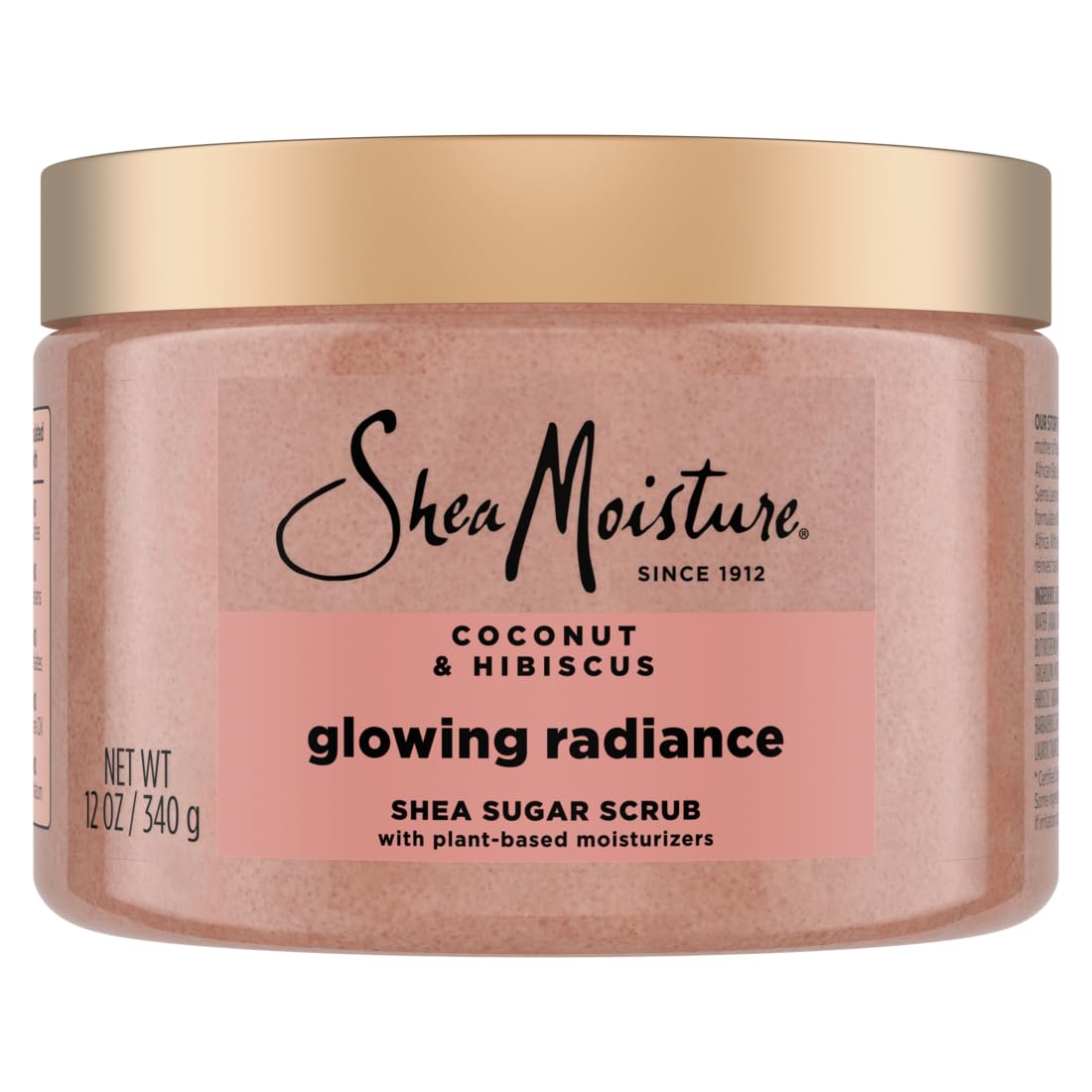 SheaMoisture Brillo Radiante exfoliante corporal coco hibisco para piel iluminada