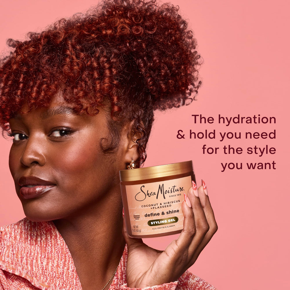 SheaMoisture glycerin coconut oil formula highlights bounce and shine.