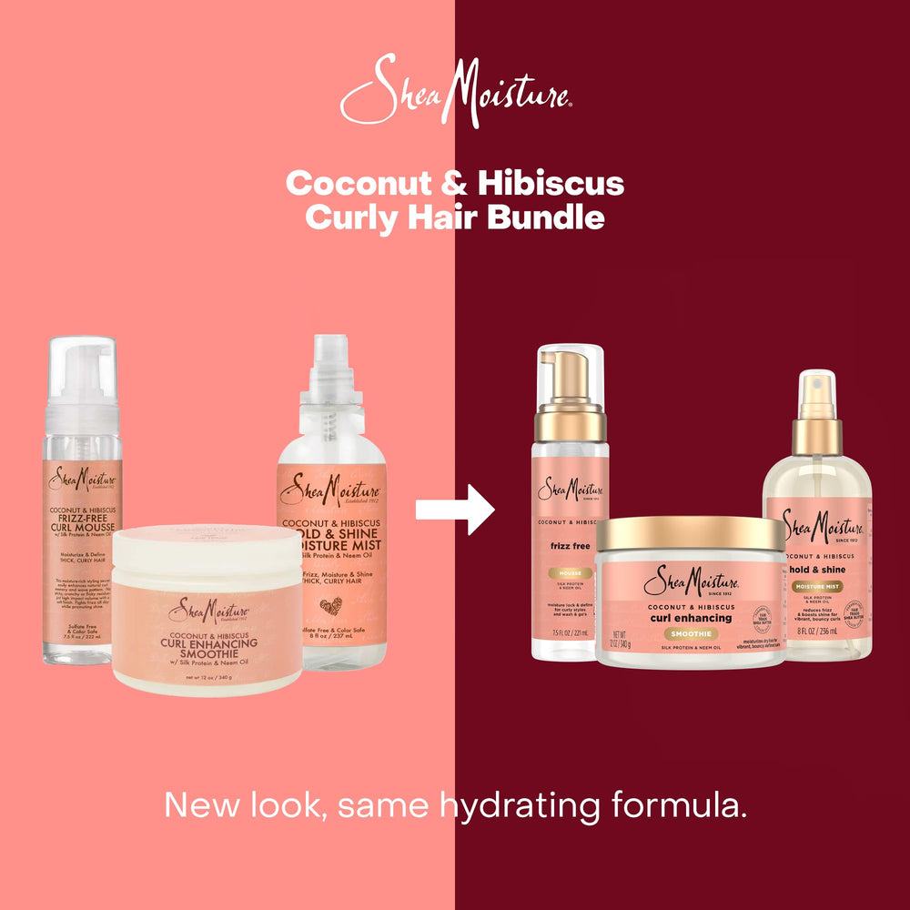 SheaMoisture Healthy looking curls closeup shows glossy, defined texture.
