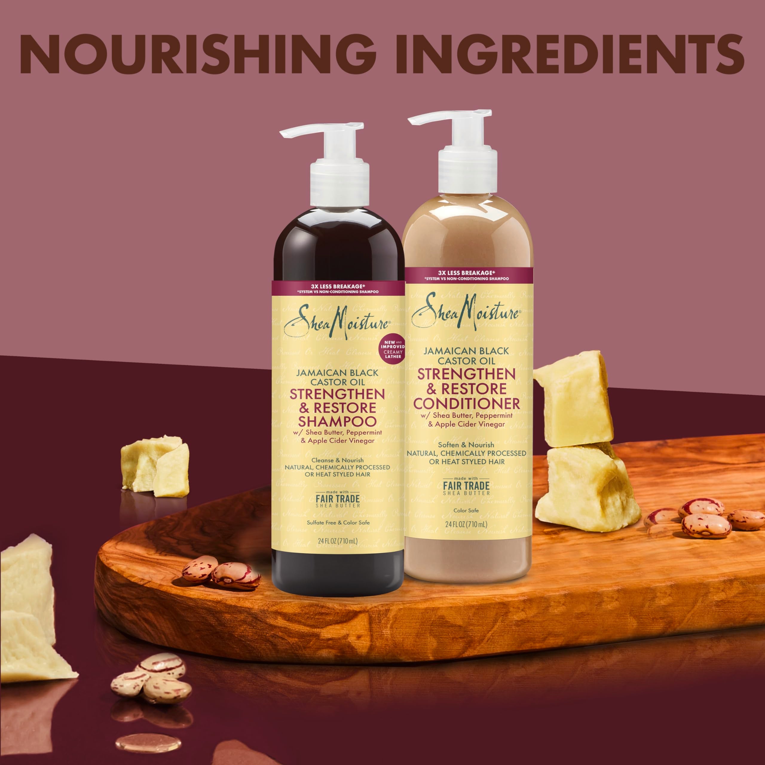 Jamaican Black Castor Oil ingredients image supports strand resilience.