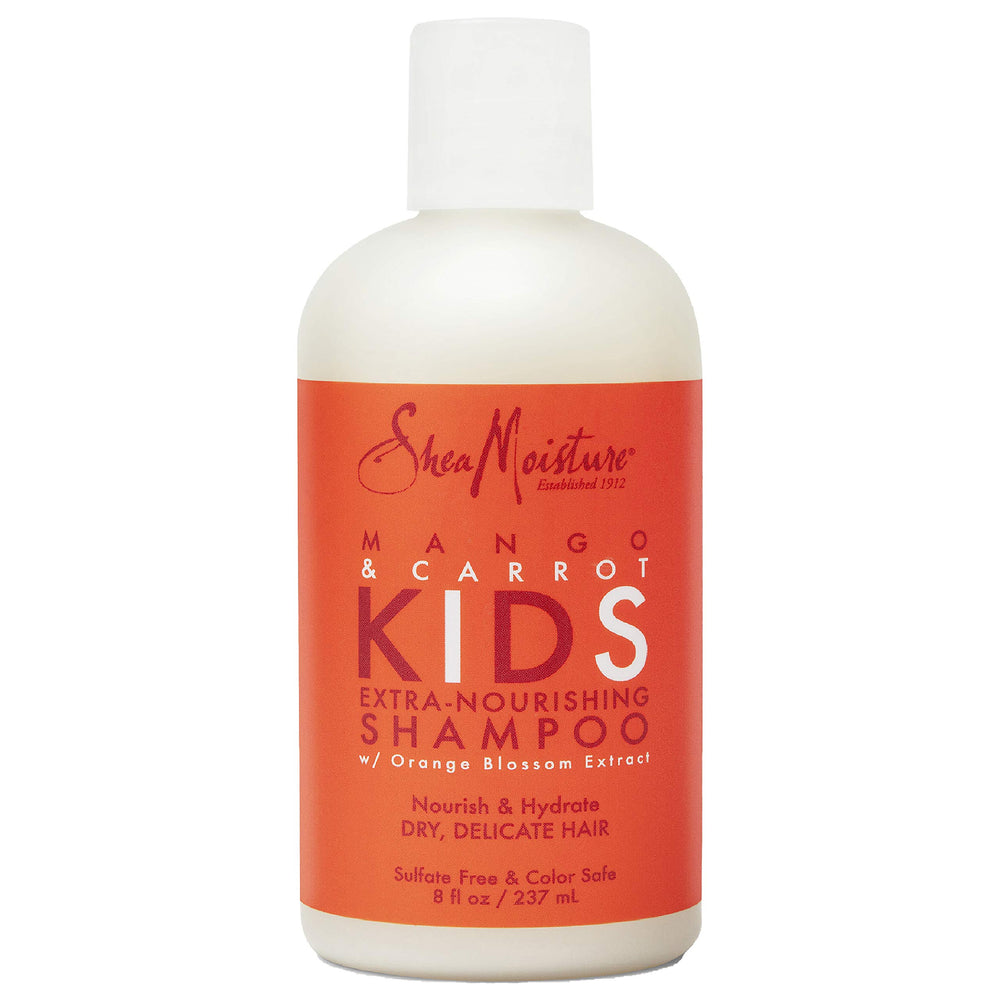 SheaMoisture Kids Champú Mango Zanahoria, botella limpia y desenreda cabello delicado