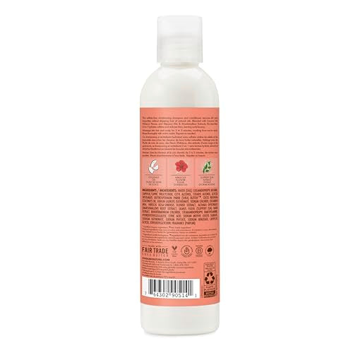Sheamoisture Kids Coco Hibisco etiqueta natural: fórmula sin sulfatos para cabello suave.