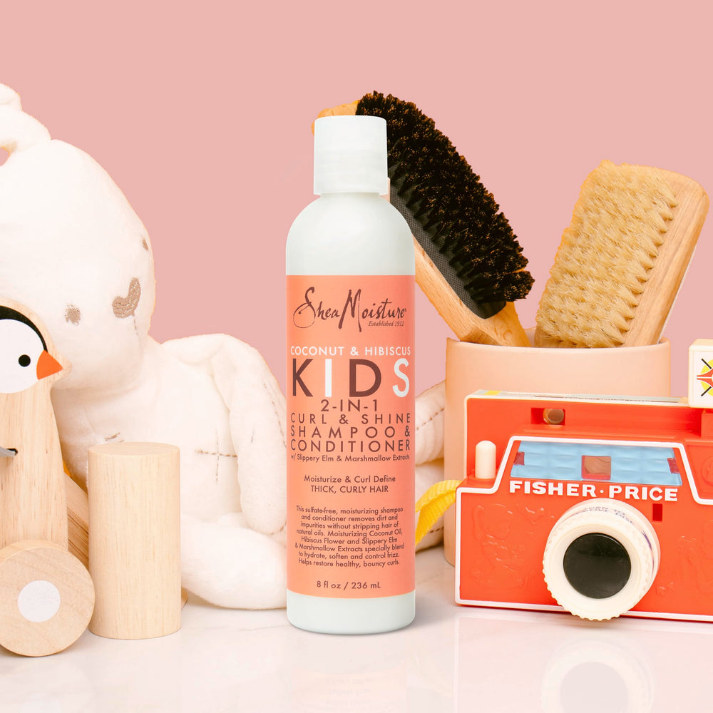 Sheamoisture Kids Coco Hibisco sin sulfatos: limpieza suave sin resecar.