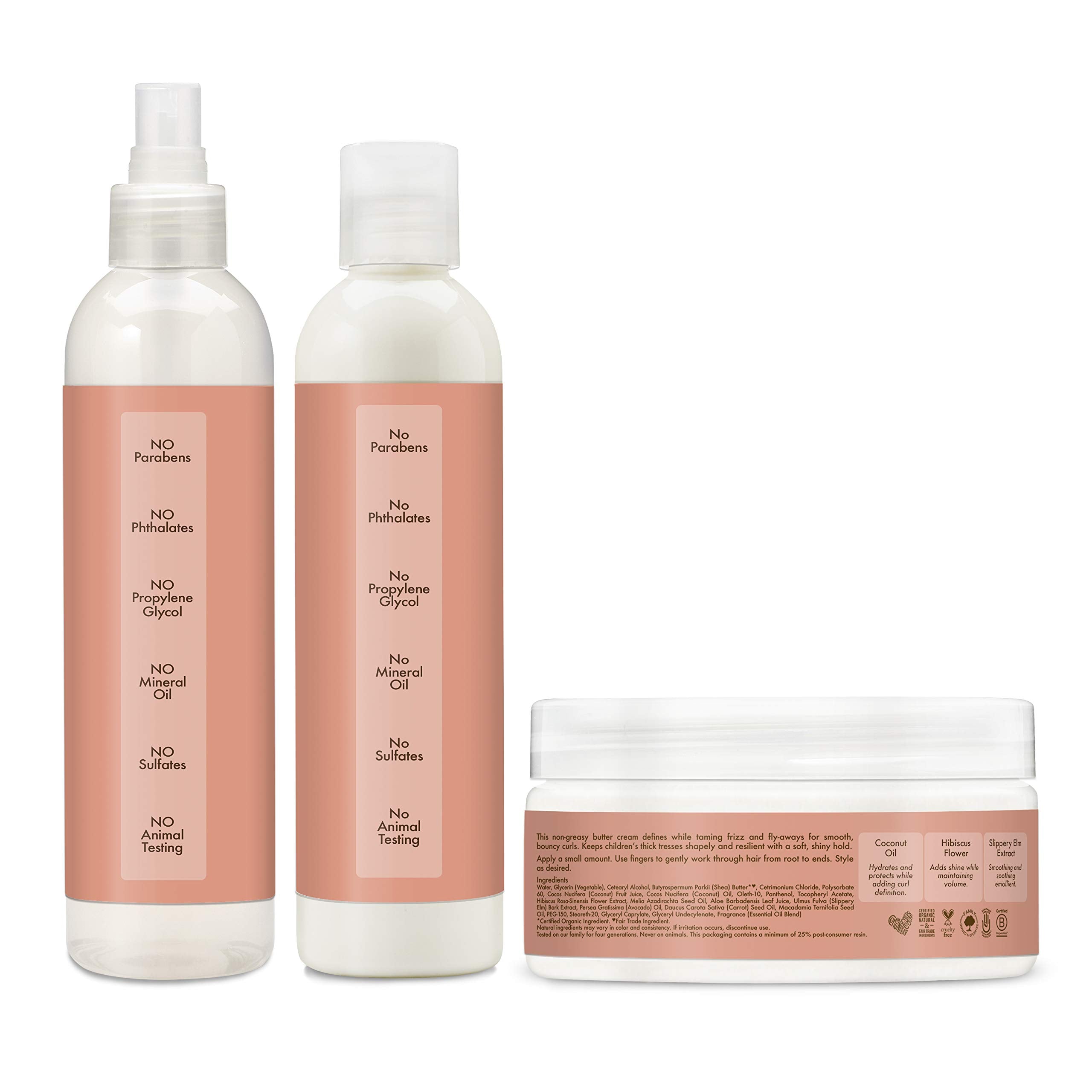 Detangler ingredients close-up highlighting hydrating extracts for kids' curls.