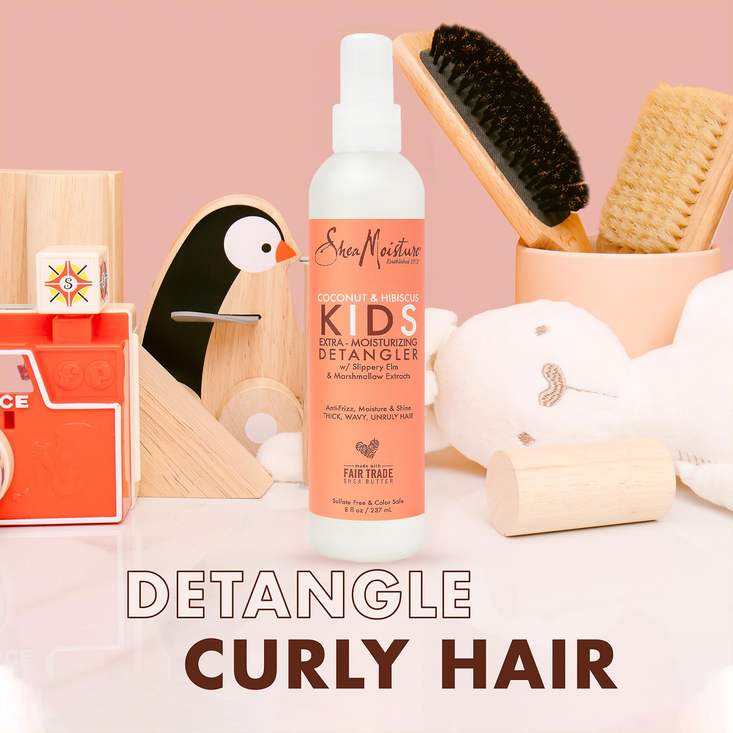 Sheamoisture Kids wavy hair texture ready for smooth styling.