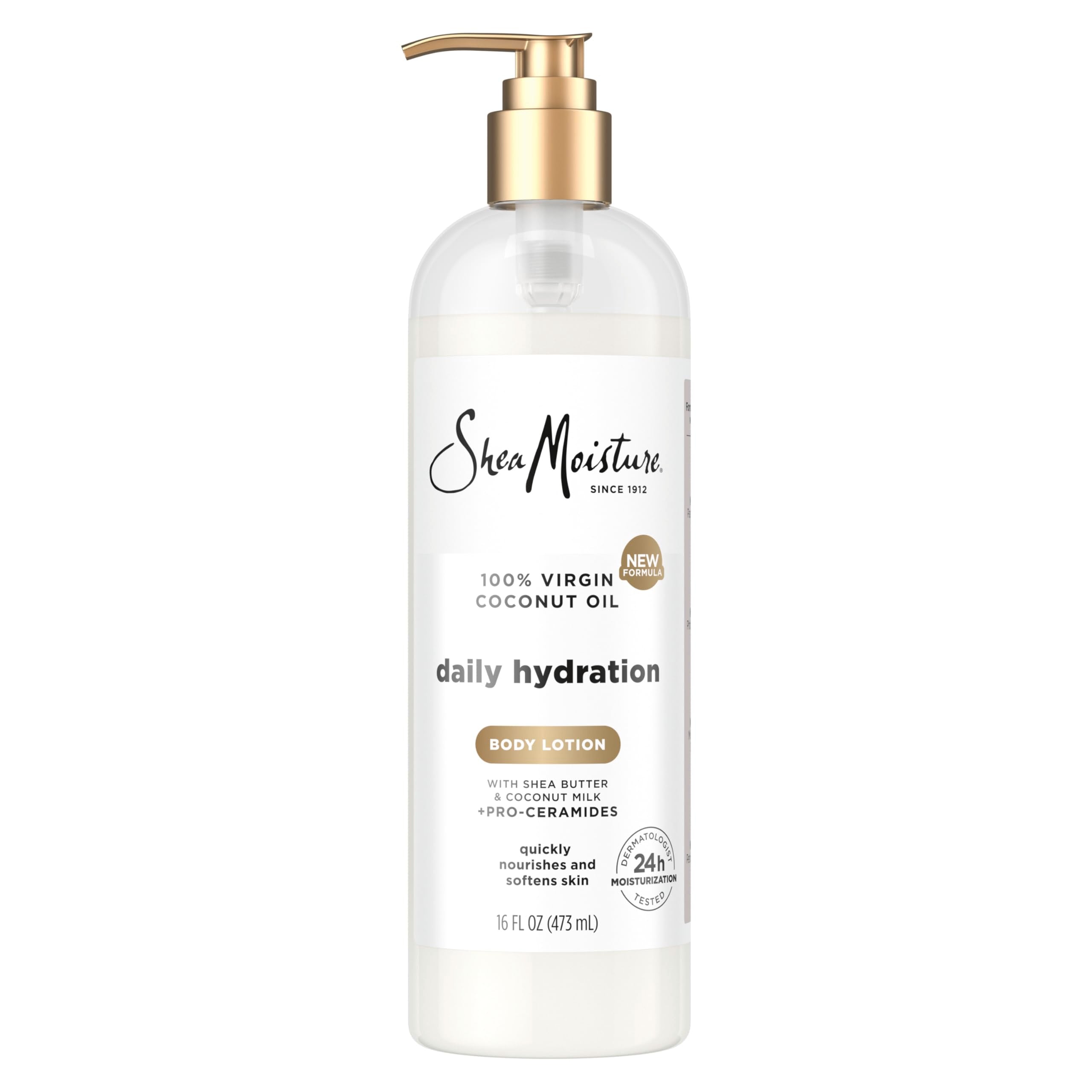 SheaMoisture Daily Hydration, botella de loción, hidratación duradera para piel seca