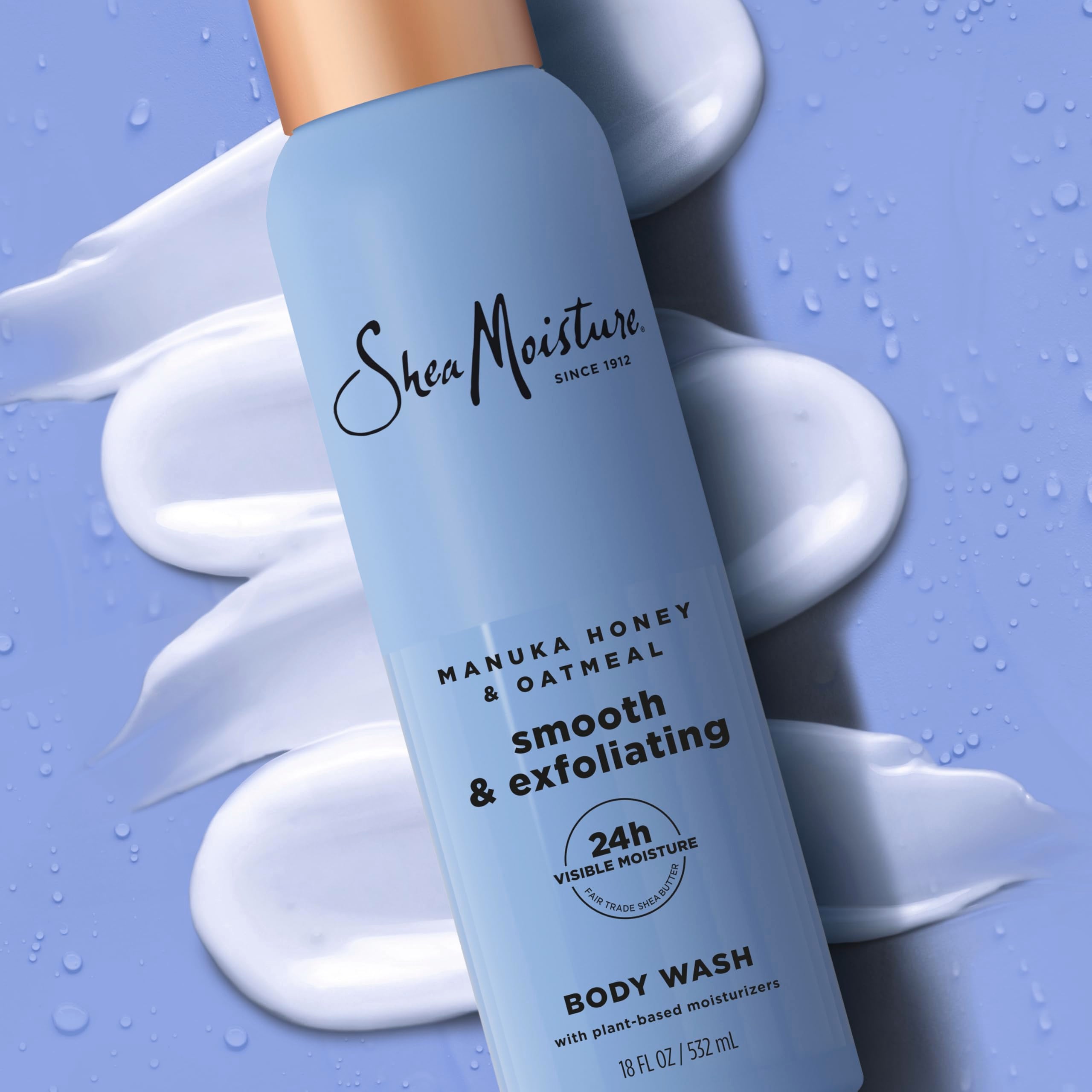 SheaMoisture Manuka Honey Oatmeal, exfoliación suave, ilumina tono apagado.