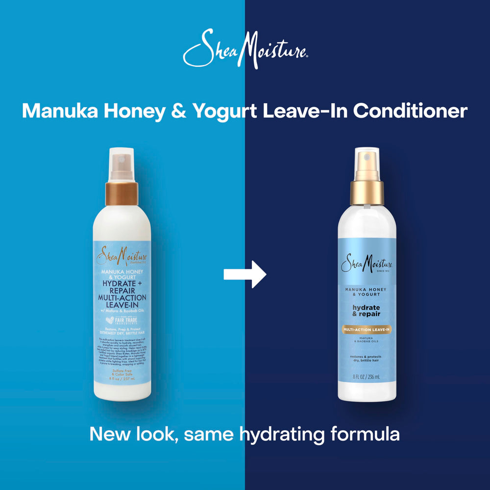 Detangled hair after using SheaMoisture leave-in conditioner spray.