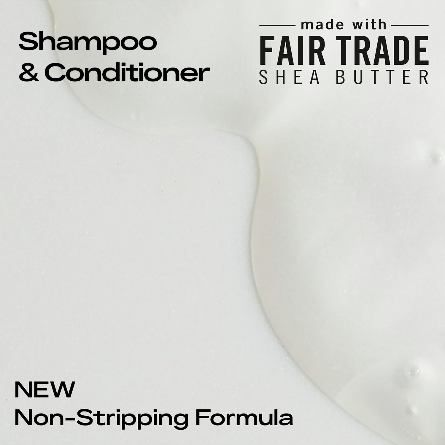Sheamoisture Shampoo foam close-up indicating creamy lather and gentle cleansing