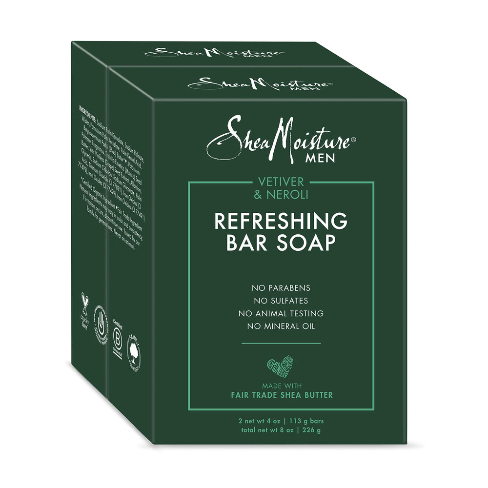 SheaMoisture Men Vetiver Neroli bar soap for daily grooming and a refreshing scent