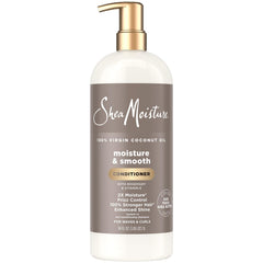 SheaMoisture Moisture & Smooth conditioner bottle with pump for easy, long-lasting hydration.