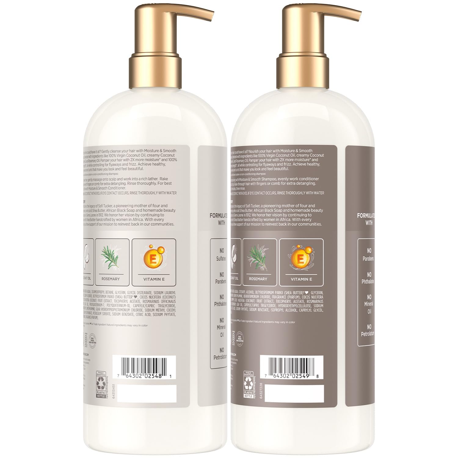 Sheamoisture Moisture & Smooth conditioner pump bottle aids detangling from root to tip.