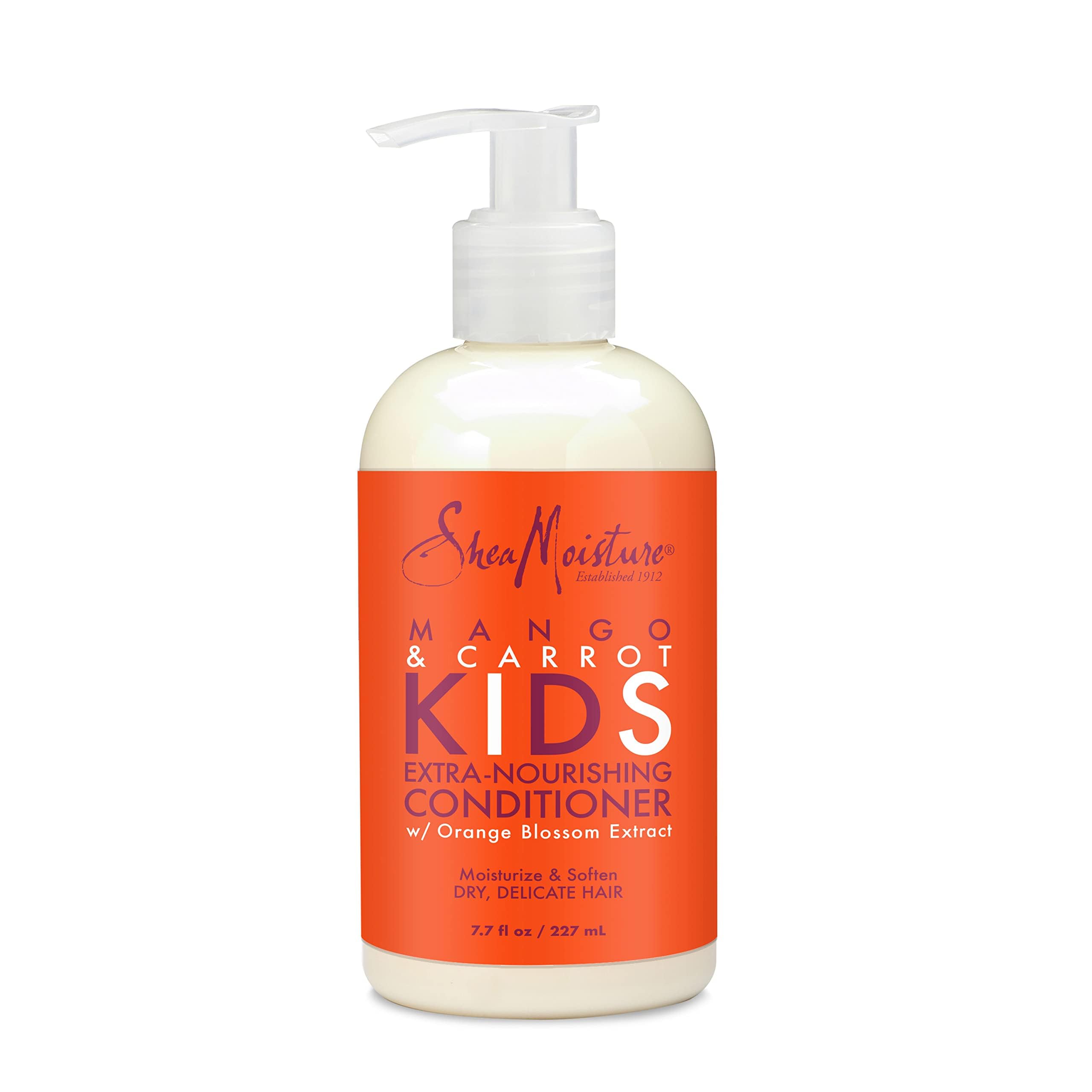 Sheamoisture Acondicionador para niños Mango y Zanahoria, botella suave para peinar más fácil