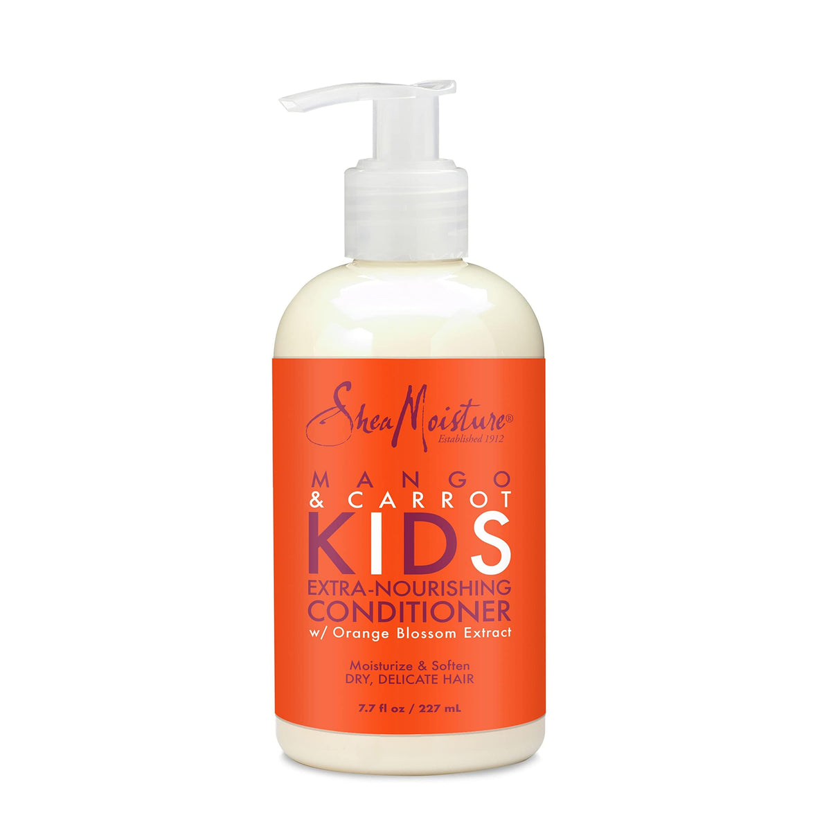 Sheamoisture Acondicionador para niños Mango y Zanahoria, botella suave para peinar más fácil