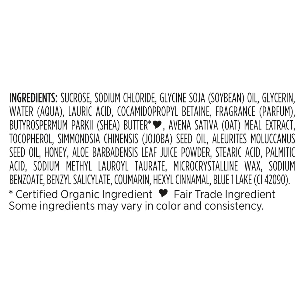 SheaMoisture Manuka Honey Oatmeal Scrub, 97% naturales y libre de sulfatos.