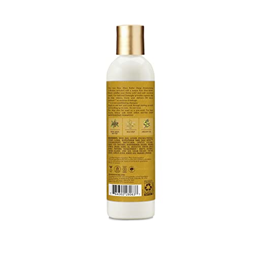 Ingredient panel shows sea kelp and argan oil for nourishment in SheaMoisture detangler