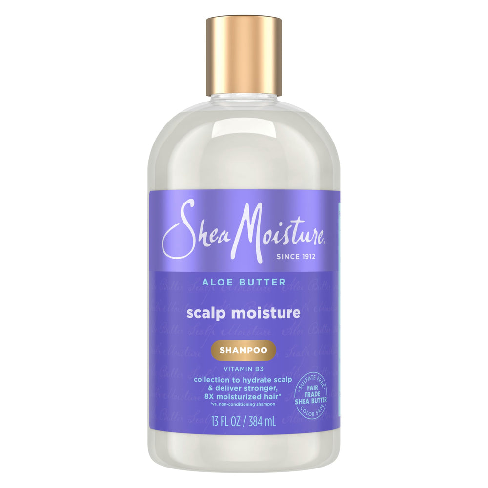 SheaMoisture Shampoo Cuero Cabelludo Aloe Manteca: hidratación suave para cuero cabelludo sensible.