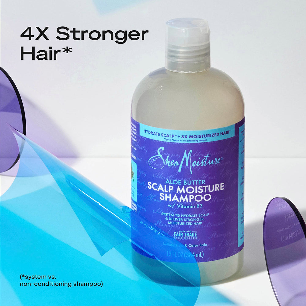 SheaMoisture Shampoo sin sulfatos: limpia sin resecar el cabello.