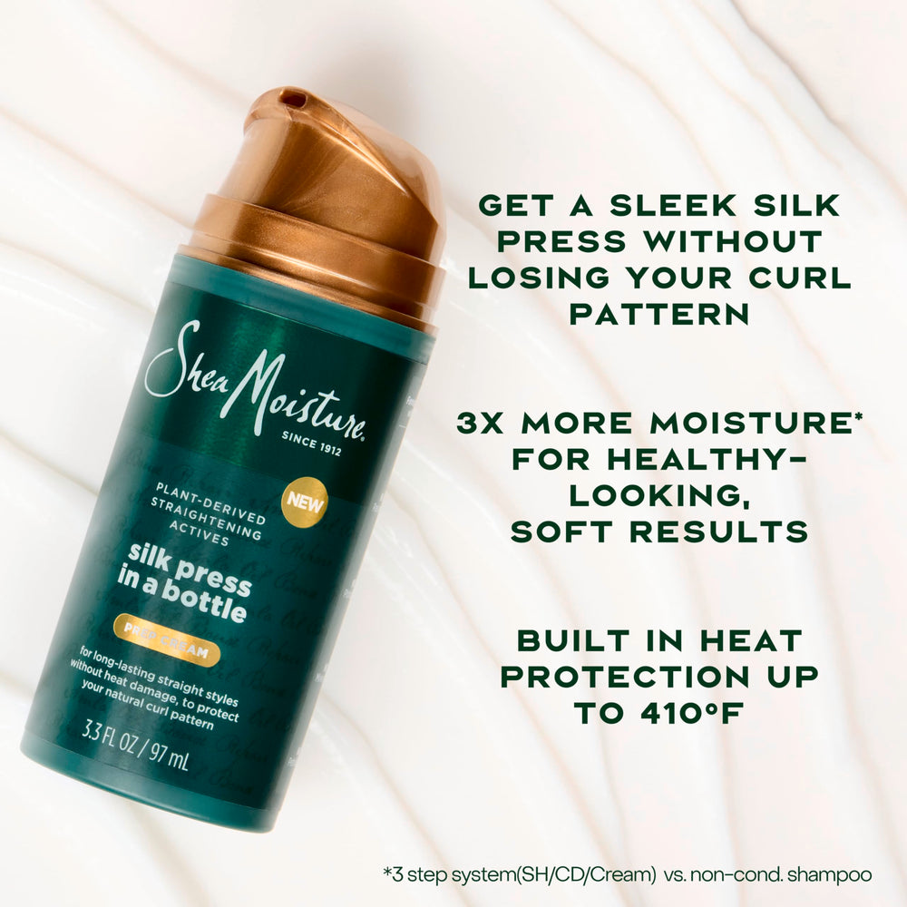 Textura ligera de la crema que protege el cabello durante el peinado.
