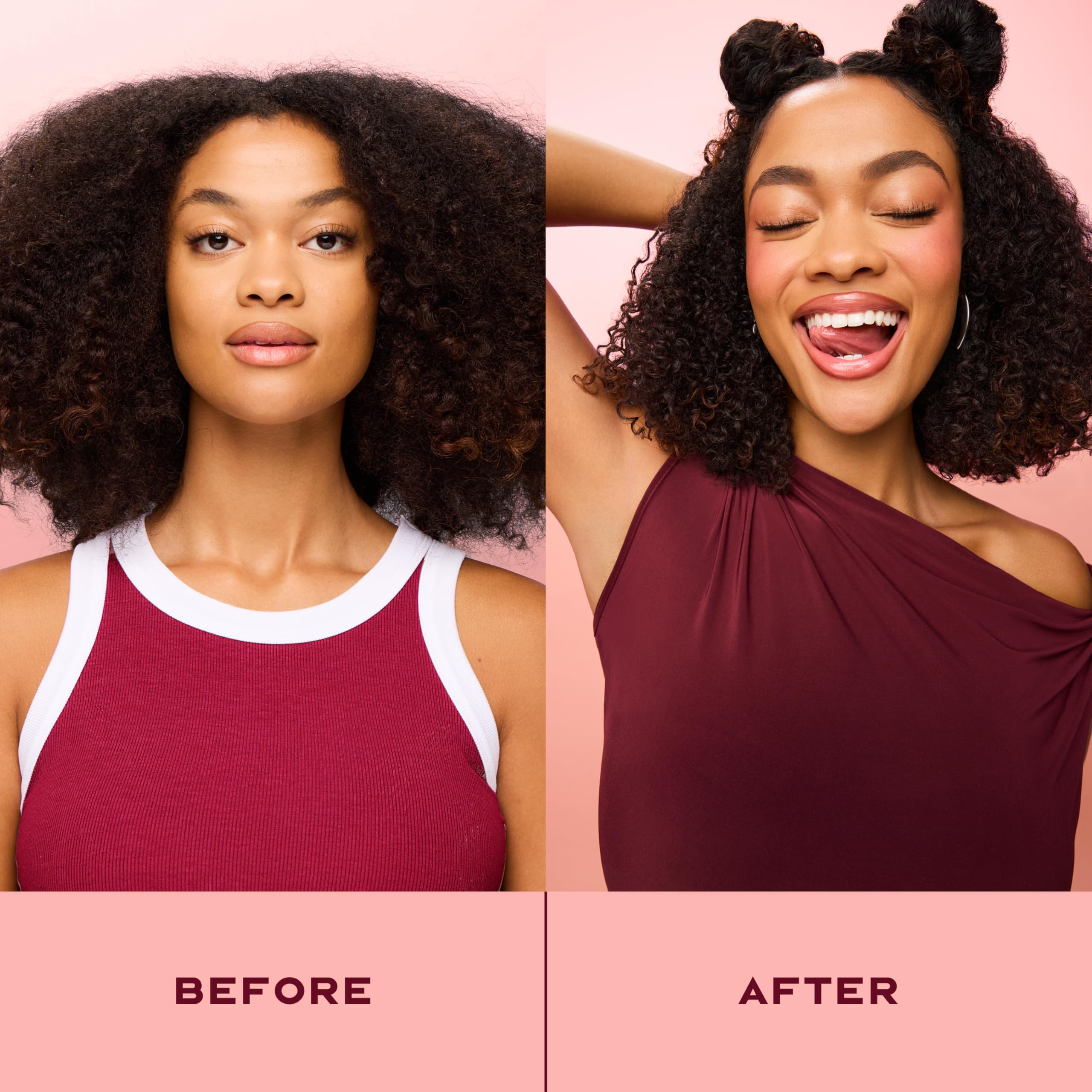Silk Protein from the mousse helps curls feel silky and smooth.