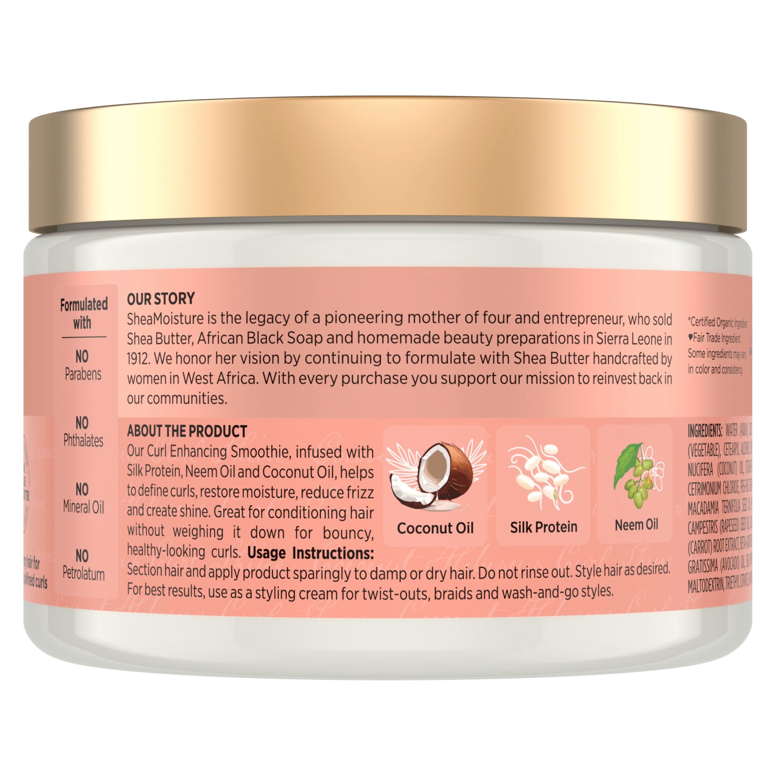 Aplicación suave de SheaMoisture Smoothie en rizos húmedos o secos