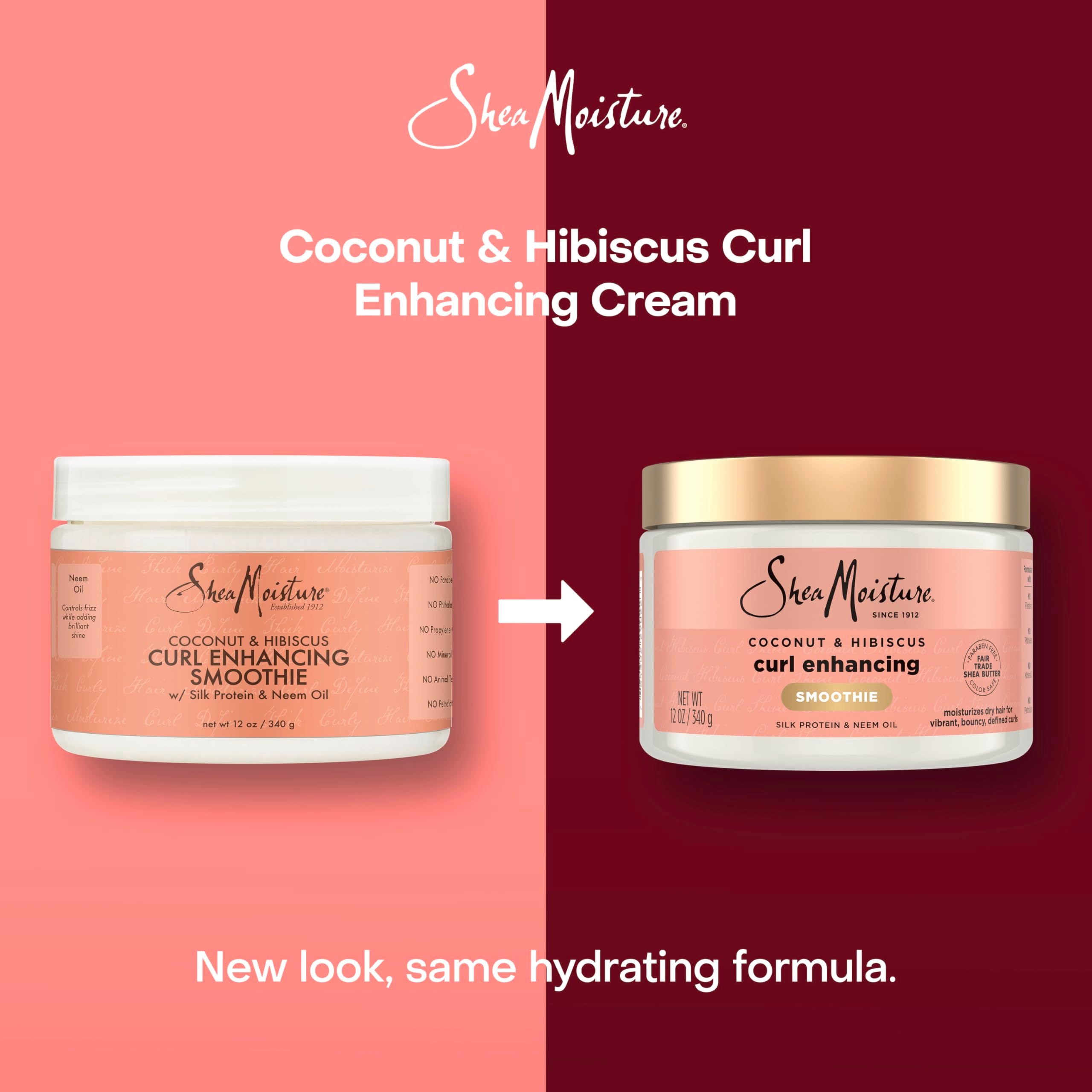 Textura cremosa de SheaMoisture Smoothie para rizos definidos