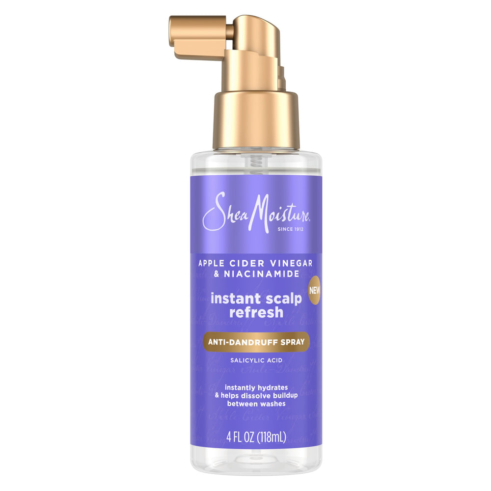 SheaMoisture Instant Scalp Refresh, spray refrescante para cuero cabelludo, alivio inmediato y frescura.