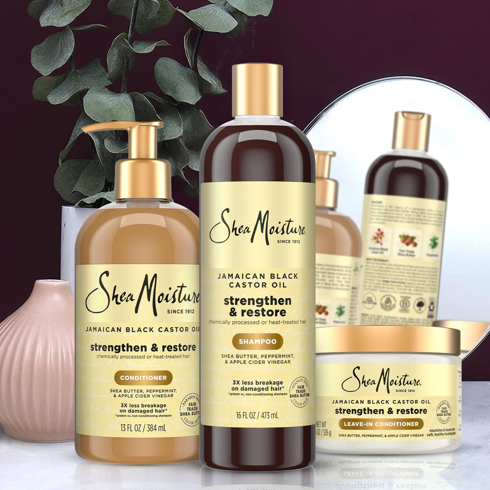 Sulfate-free SheaMoisture shampoo preserves natural oils during cleansing