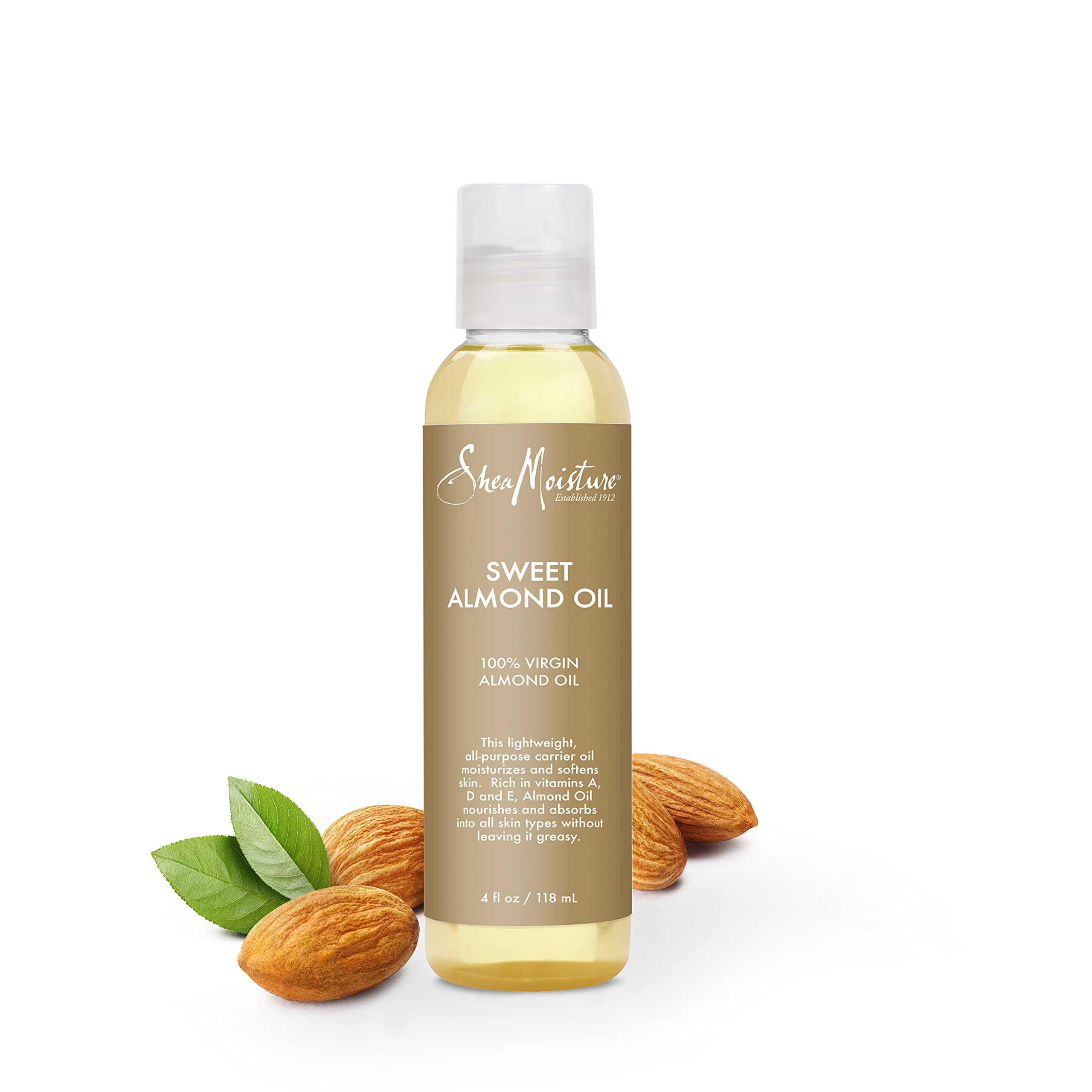 Ingredients feature 100% virgin Sweet Almond Oil and vitamin E.