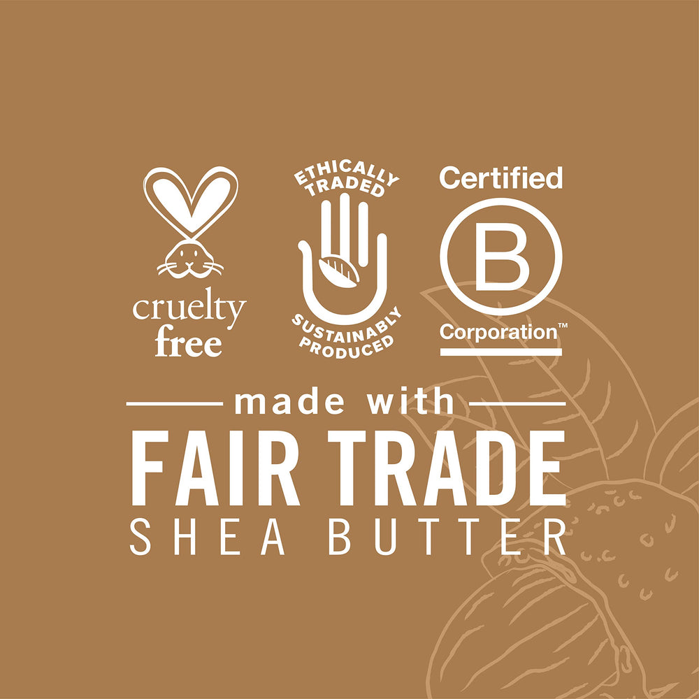 Packaging highlights cruelty-free promise and vitamin-rich almond oil.