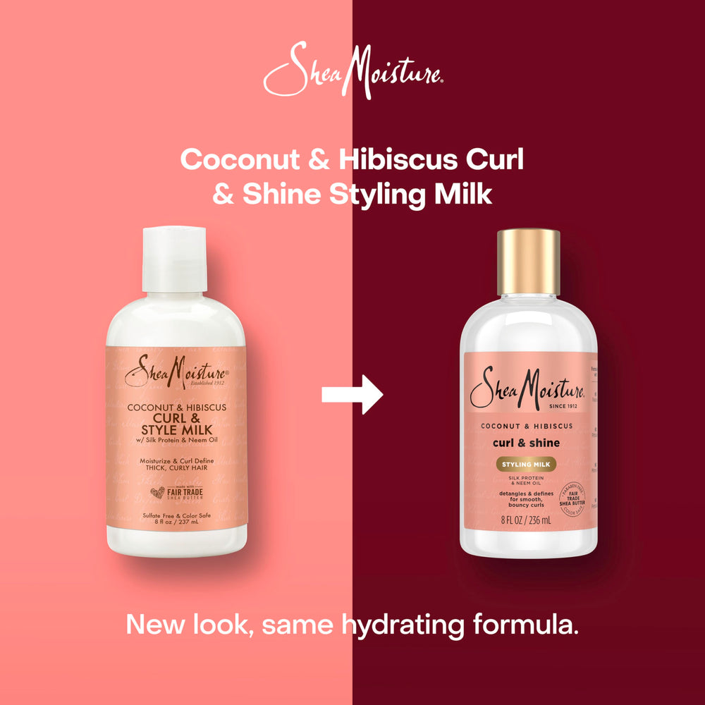 Textura sedosa de SheaMoisture en crema para rizos y ritual de cuidado