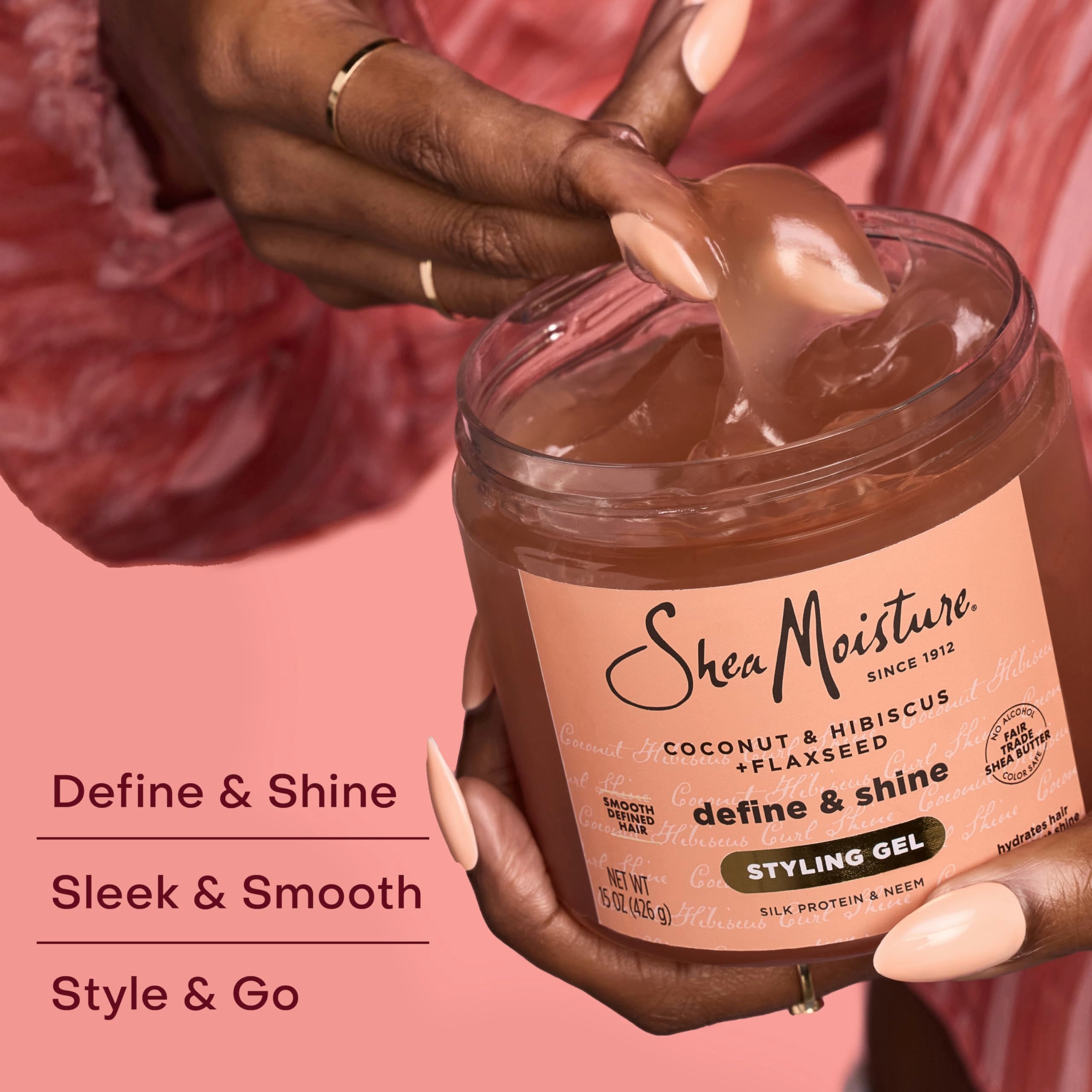 SheaMoisture tropical fragrance with pineapple, peach, and coconut energizes styling.