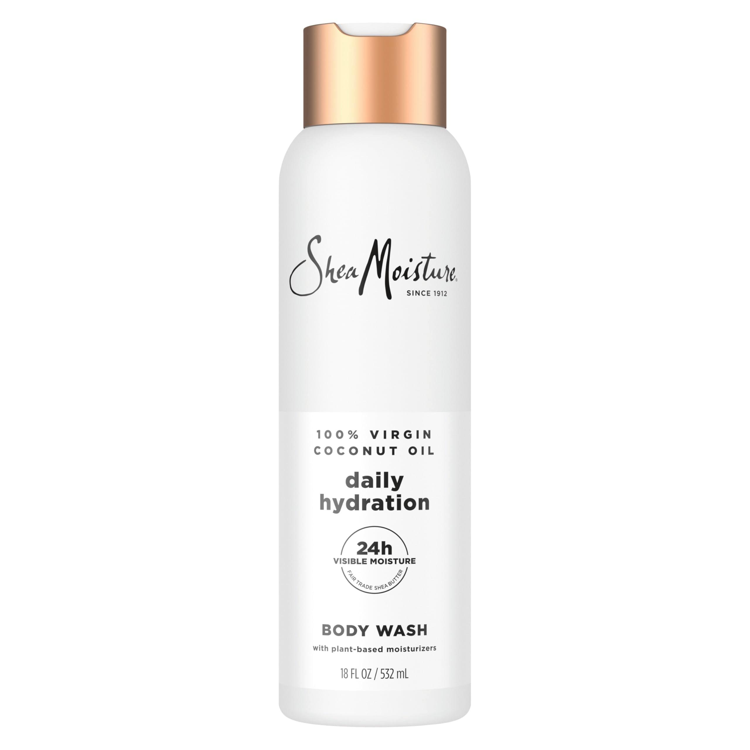 SheaMoisture Virgin Coconut Oil Body Wash bottle front for daily hydration