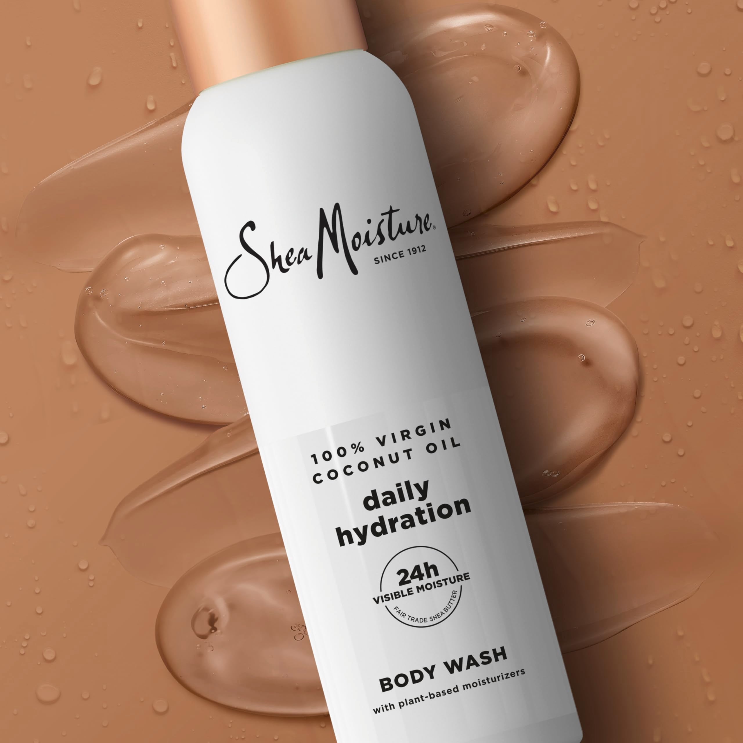 Fair trade shea butter highlighted in SheaMoisture Virgin Coconut Oil Body Wash