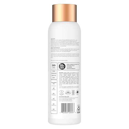 SheaMoisture Virgin Coconut Oil Body Wash lather enriched with coconut oil